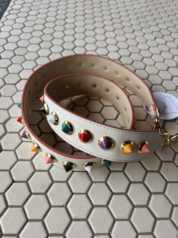 Loli White And Rainbow Purse Strap
