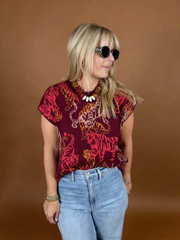 Tiger Tunes Knit Top