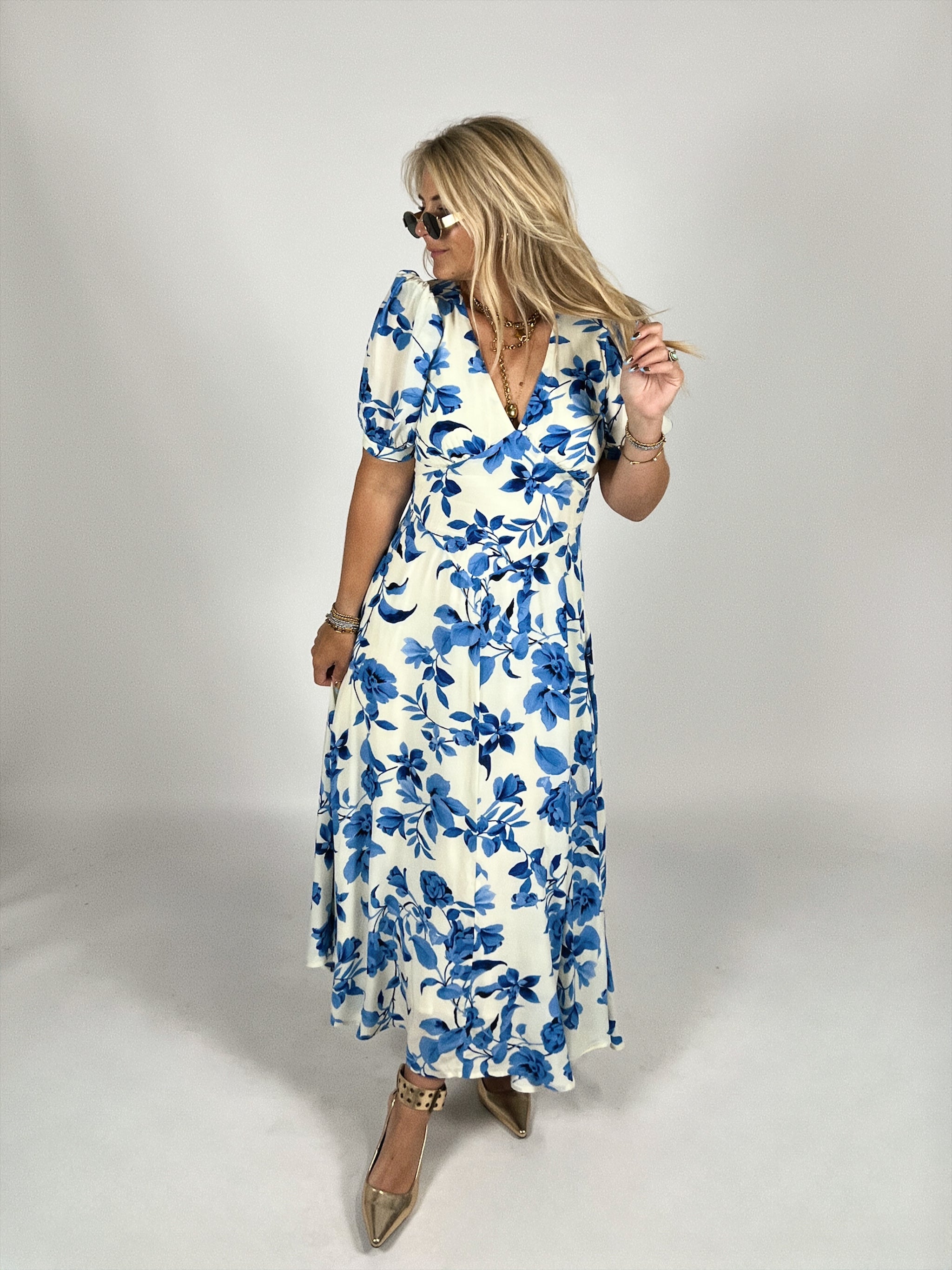 blue dress for baby girl Cameo Blue Eyelet Mini Delaney Dress main image 0