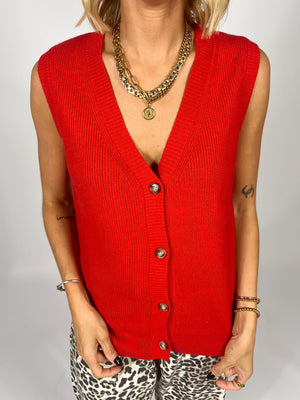 Mimosa Red Sweater Vest