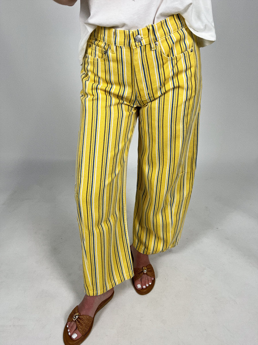 Sunbeam Stripe Barrel Pants