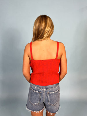 Pointsettia Knit Tank