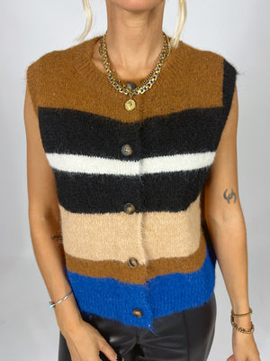 Shifted Stripe Sweater Vest