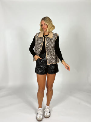 Leopard Quilted Vest