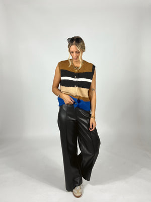 Rebel Pintuck Leather Pants