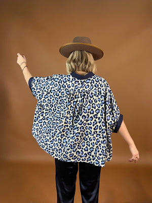 Butter Blue Leopard Blouse