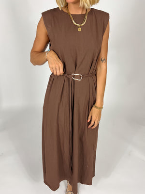 Espresso Please Belted Dress