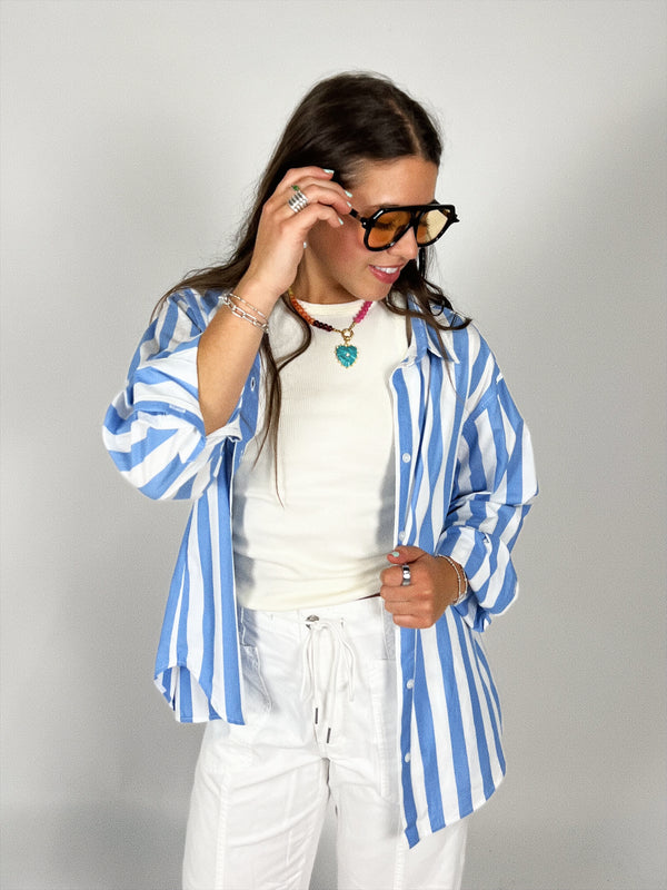 Fresh Daylight Stripe Button Up
