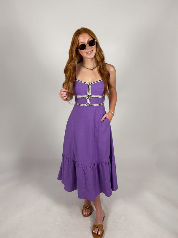 Purple Rain Midi Dress