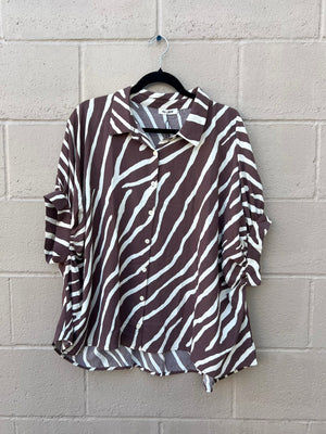 Zebra Print Vacation Blouse