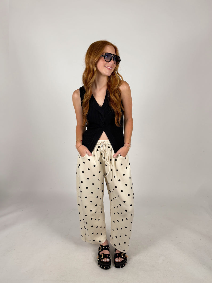 Pippa Polka Dot Barrel Pants