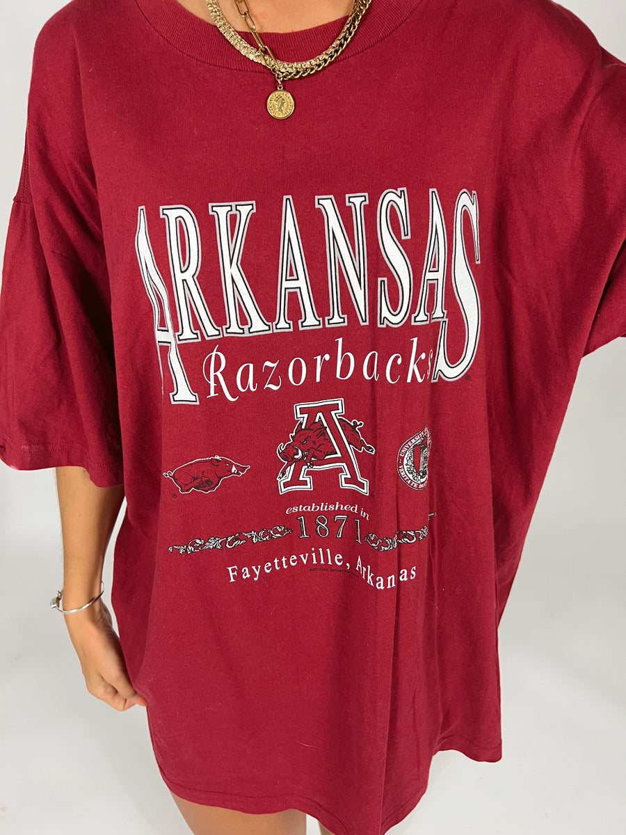 Red Oak Vintage Arkansas Razorbacks Tee