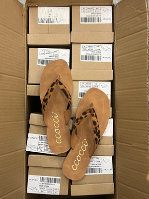 Leopard Flip Flops
