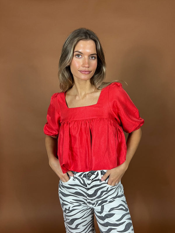 Going Out Bubble Crop Top