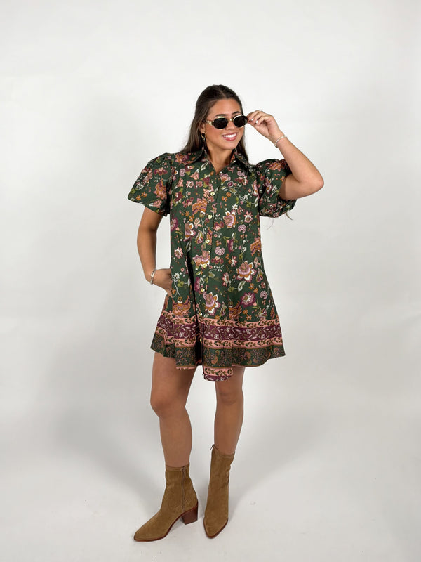 Lydia Floral Puff Sleeve Mini