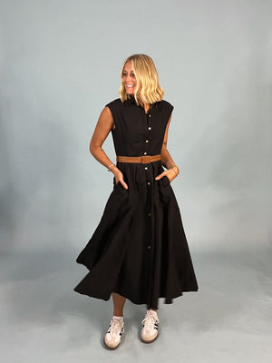 Belt It Out Black Dress