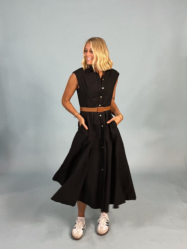Belt It Out Black Dress
