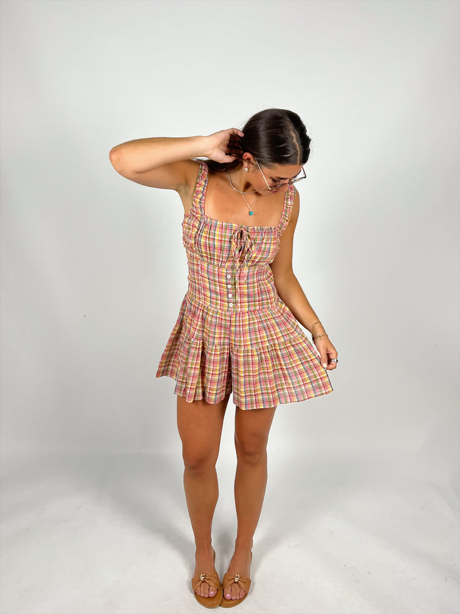 Penny Plaid Romper