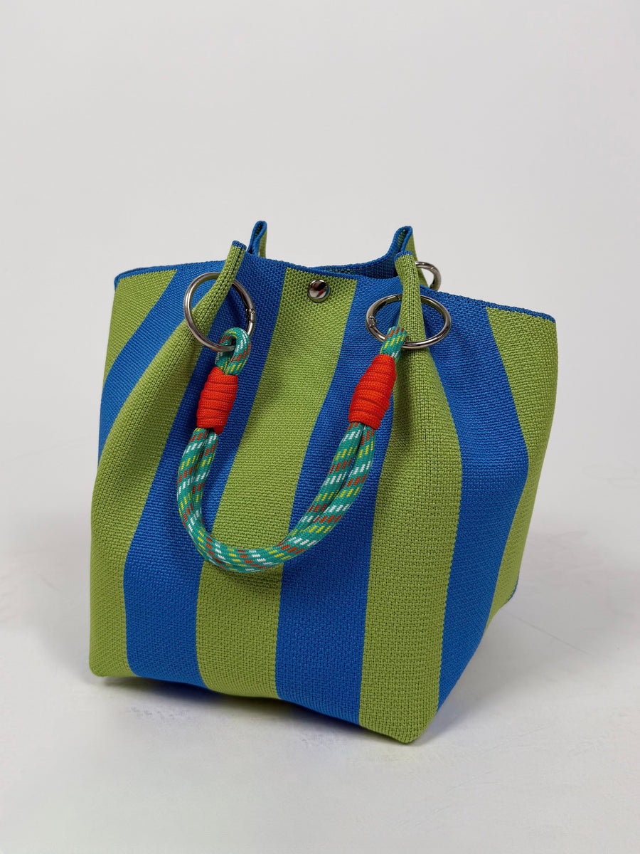 Stripe Knit Bucket Bag