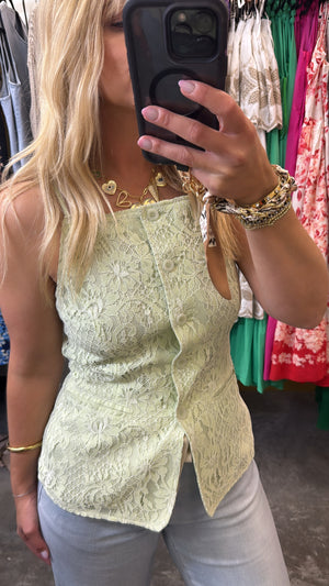 With Lime Please Lace Top