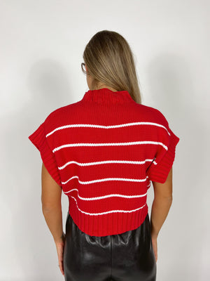 Stand Up Striped Sweater