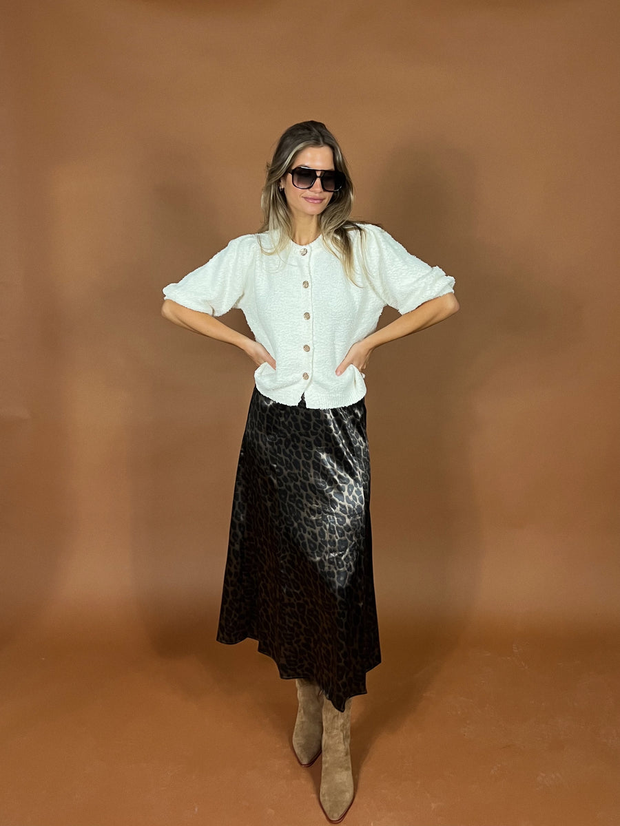 Candid Cream Short Sleeve Sweater