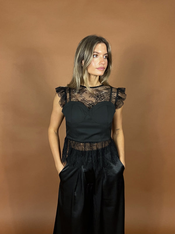 Black Tie Lace Top