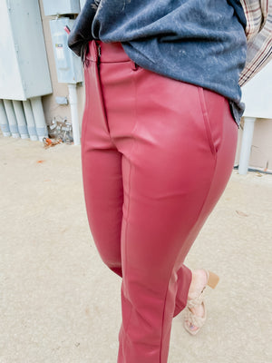 Home Bound Faux Leather Pants