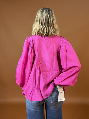 Pintuck Berry Blouse