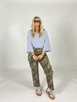 Weekend Stripes Oversized Top