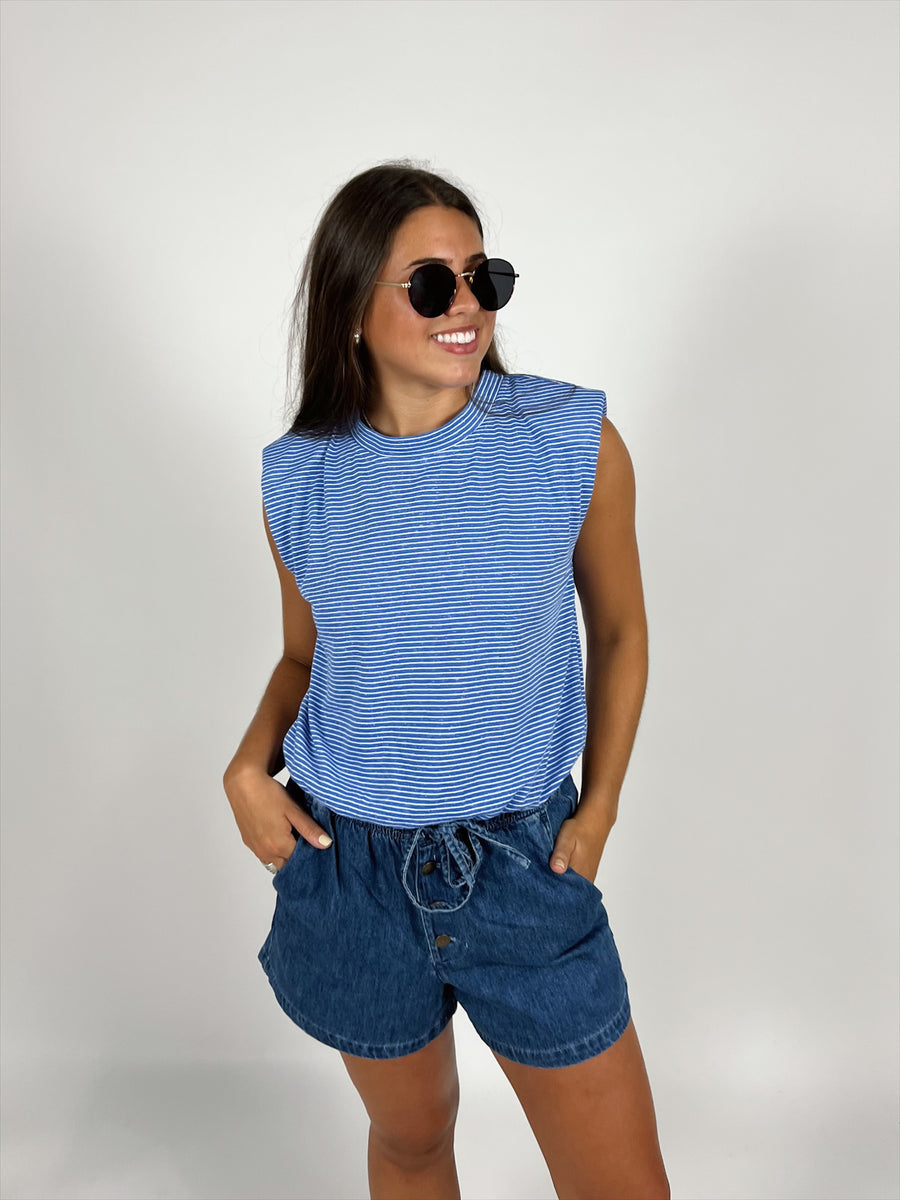 Billie Stripe Bubble Top