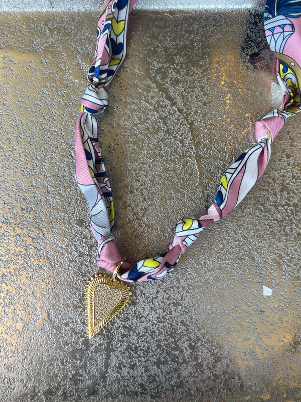 Zuri Heart Scarf Necklace