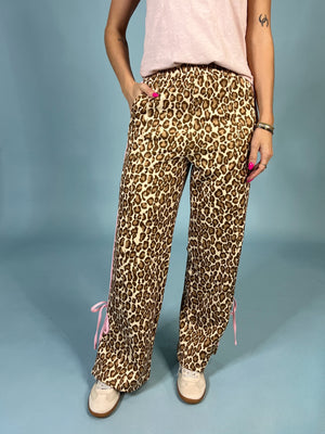 Bow Business Leopard Track Pant