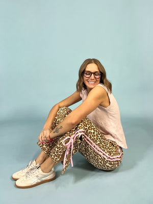 Bow Business Leopard Track Pant