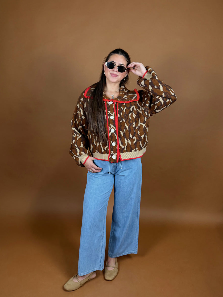 Seeing Red Pattern Cardigan