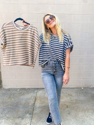 The Basic Knit Stripe Tee