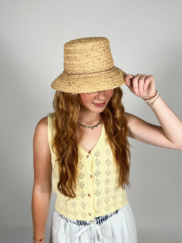 Tommy Tie Raffia Hat