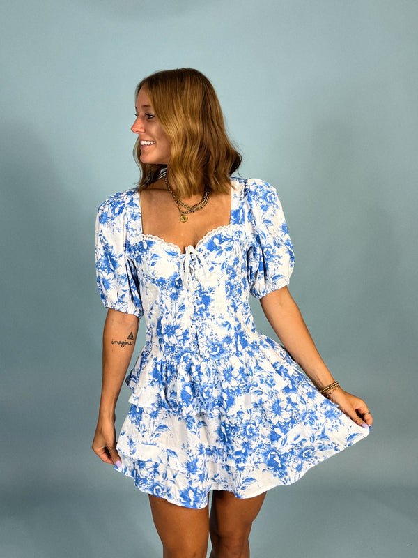 Maisy Blue Floral Mini