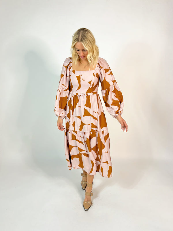 Daphne Tiered Midi Dress