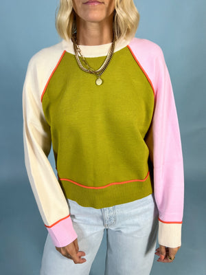 Not My Neutral Color Block Sweater