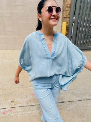 Chambray Vacay Blouse