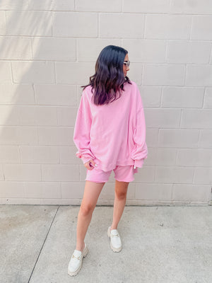 The Kenny Set Shorts and Pullover in Pink