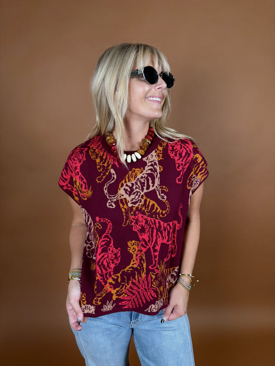 Tiger Tunes Knit Top