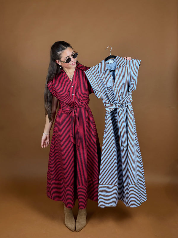 Tie Breaker Stripe Dress