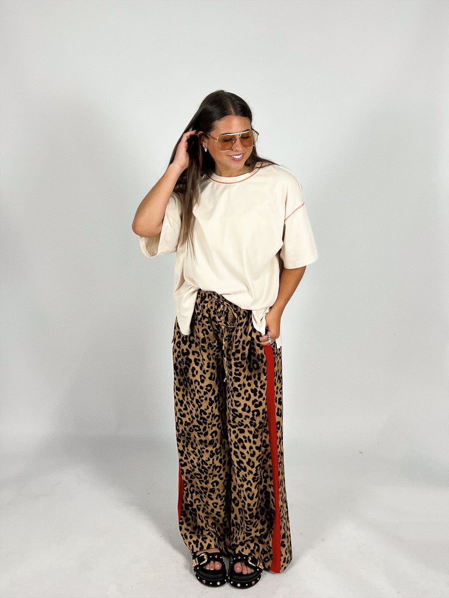 Larry Leopard Pants