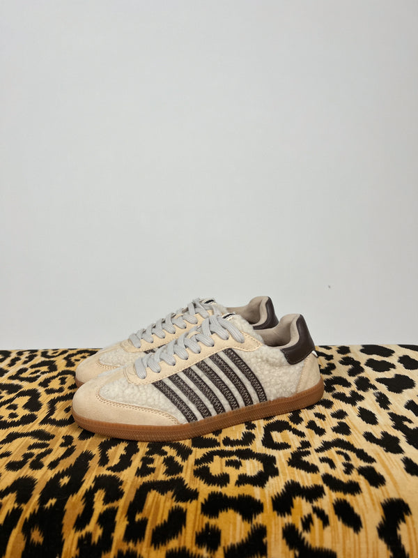 Beige Shearling Stevie Sneaker