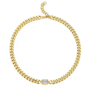 Cubic Zirconia Stone Necklace