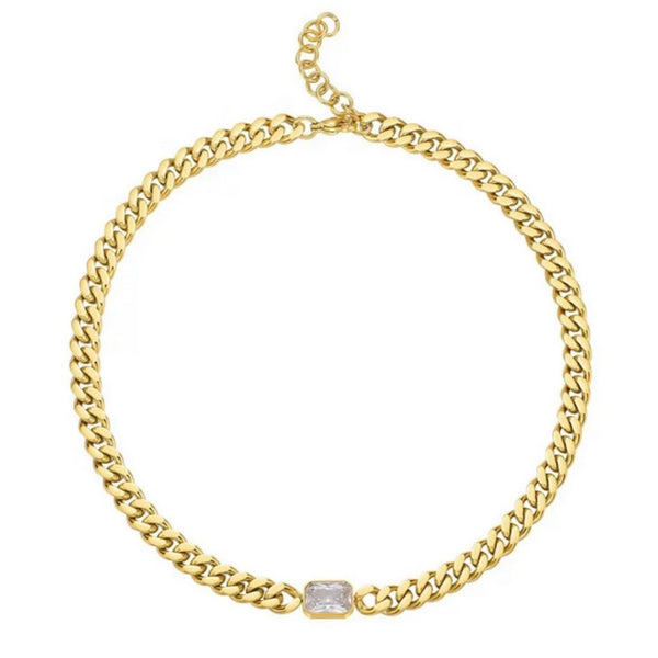 Cubic Zirconia Stone Necklace