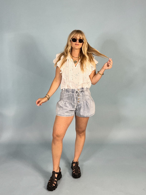 Good Reason Eyelet Top