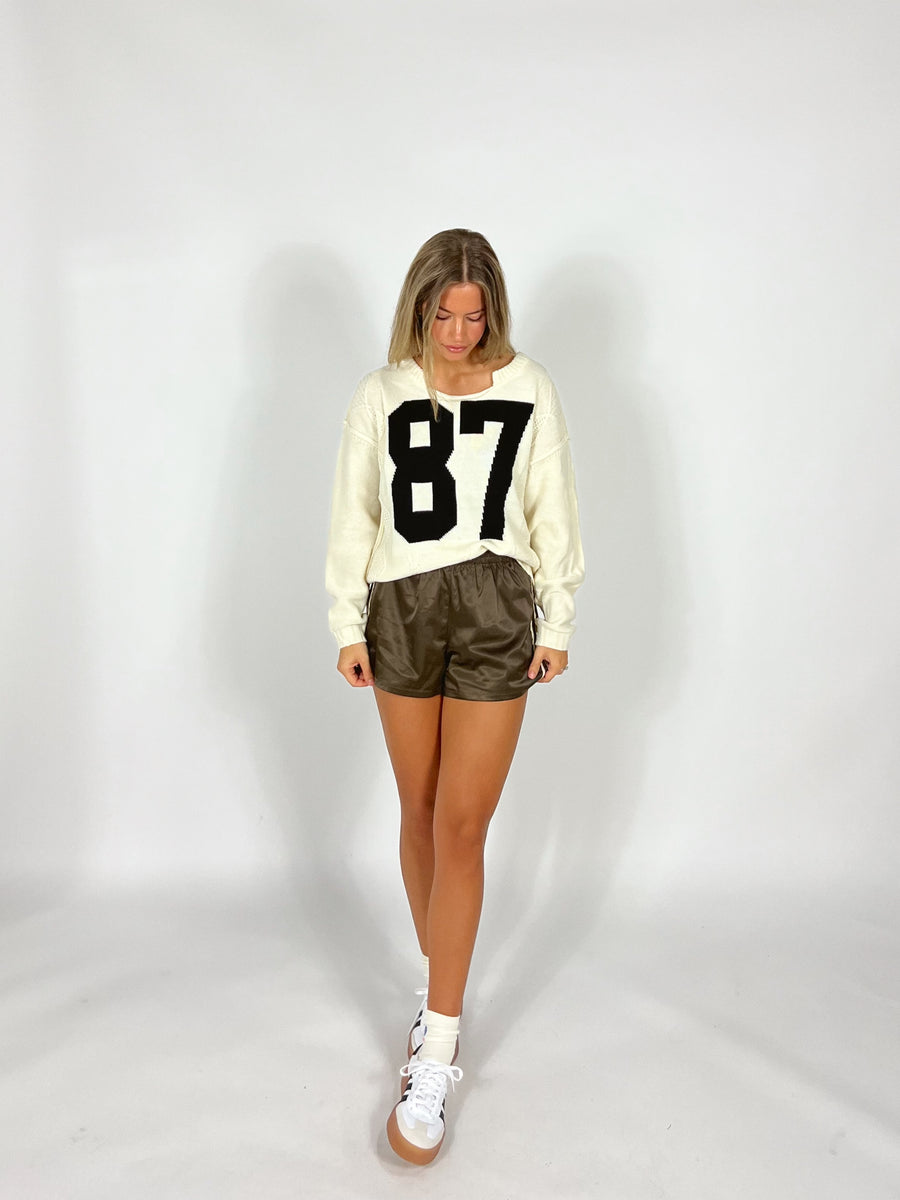 Chocolate Lace Trim Shorts